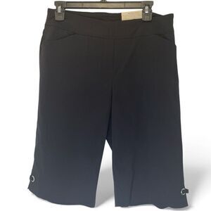 Soft Surroundings Black Knee-Length Shorts Pull on size M(10-12)